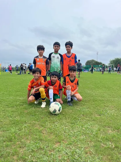 Our U8 team before their match in the Pride Cup Gurgaon edition.
