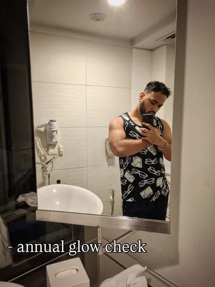 This is my annual glow check. It’s a reminder that consistency pays off. There are no quick fixes, just the daily habits of working out, eating right, and taking care of my skin. This is the result of that dedication.