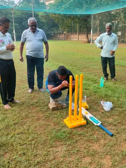Seeking blessings as we inaugurate our new training ground. A new chapter for the Mumbai Cricket Academy.