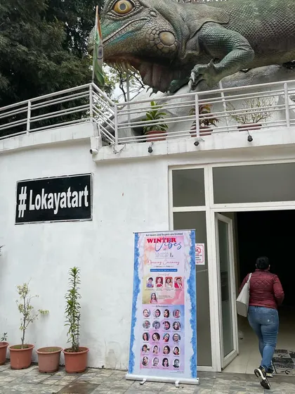 The entrance to the Lokayat Art Gallery during the 'Winter Vibes' exhibition. This was my very first art exhibition, an experience that will always be close to my heart and marked a huge step in my journey.