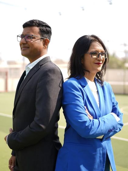 A photo of me and my partner, Manish. Empathy is the greatest outcome of writing. Through a book, we don't just read; we become.