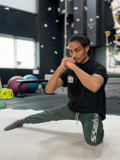 This hip flexor mobility routine is essential for runners. Strong, flexible hip flexors are crucial for an efficient stride and preventing injuries. This image demonstrates a kneeling stretch to open up the hips.