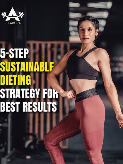 The title slide for my 5-step sustainable dieting strategy. This is the blueprint I use to guide my clients toward their goals without fad diets or confusion.