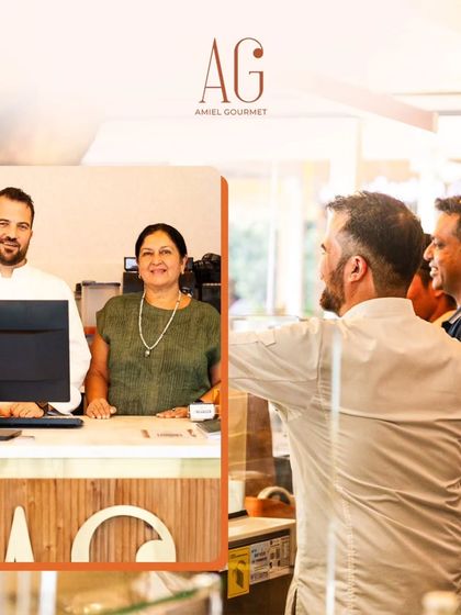 Here I am at the counter of my new Manyata outlet, ready to welcome guests. It's a joy to see this new space come to life.
