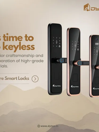 It's time to go keyless. This image displays our smart locks in different sizes and finishes, all crafted with high-grade materials for superior performance.