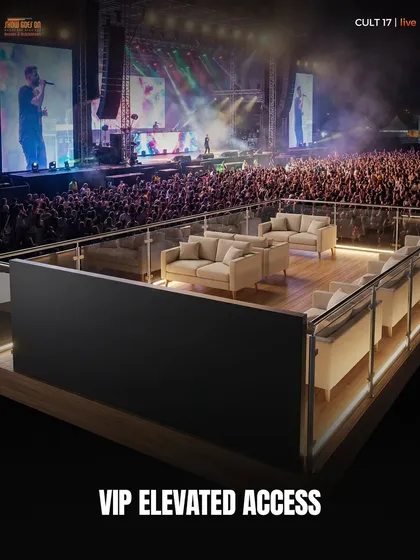 We believe in offering an unparalleled premium experience. This render showcases our exclusive VIP Elevated Access zones, providing private cabanas and the best views of the stage for a comfortable and luxurious festival experience.