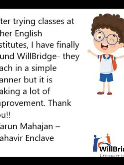 Many students come to me after trying other institutes. This review shows that my simple, direct teaching manner leads to significant improvement, making the learning process effective and rewarding.