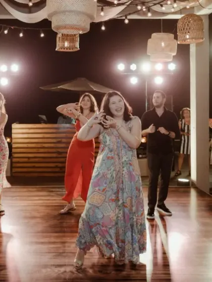 A special performance for a cross-cultural wedding. We taught the bride's Turkish friends a graceful Bollywood routine to perform for the Indian groom's family, blending cultures through dance.
