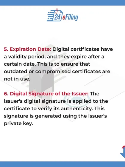 A DSC has a set expiration date to prevent the use of outdated certificates. It is also digitally signed by the issuer using their own private key, which verifies the authenticity of your certificate.