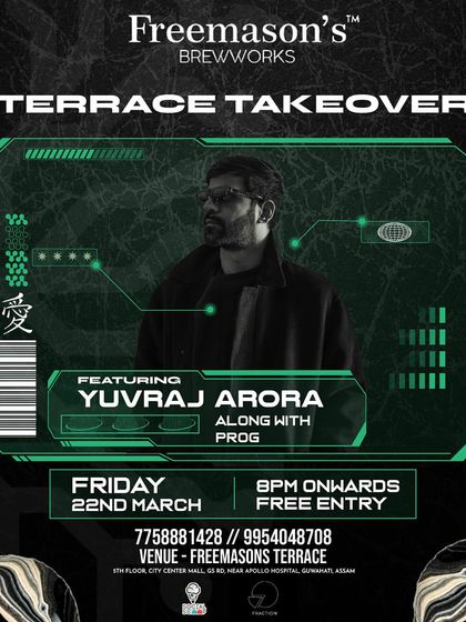 A flyer for my debut gig in Guwahati. It's always exciting to play in a new city and help support the local techno scene. Free entry for all!