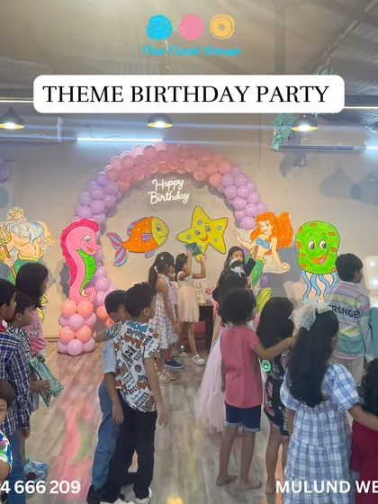 An under-the-sea theme party with characters like The Little Mermaid. We organize games and activities to keep the little ones engaged while parents relax and enjoy the celebration.