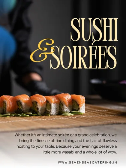 Let the sushi be raw. Let the experience be rare. We bring the finesse of fine dining and the flair of flawless hosting to your table, because your evenings deserve a little more wasabi and a whole lot of wow.