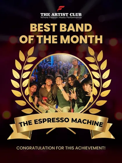 Congratulations to The Espresso Machine, our Best Band of the Month. This award celebrates the synergy, originality, and performance quality of our student bands in the Artist Club.