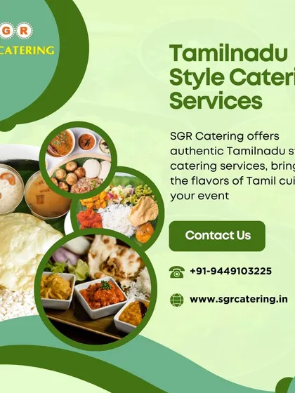This collage showcases the diverse dishes available with our authentic Tamil Nadu style catering services. From full meals to individual items, we bring the true flavors of Tamil cuisine to your event.