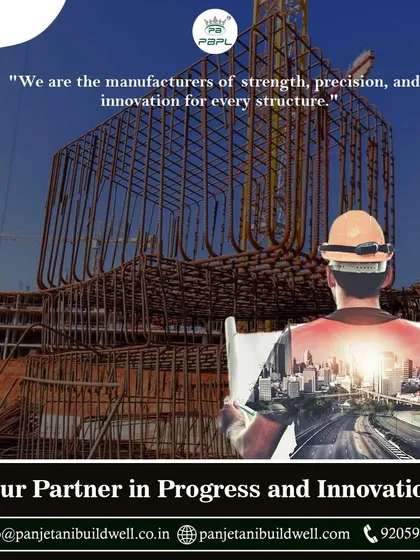 We are the manufacturers of strength, precision, and innovation for every structure. This image, showing a massive rebar cage, represents our commitment to building a strong and durable foundation for every project.