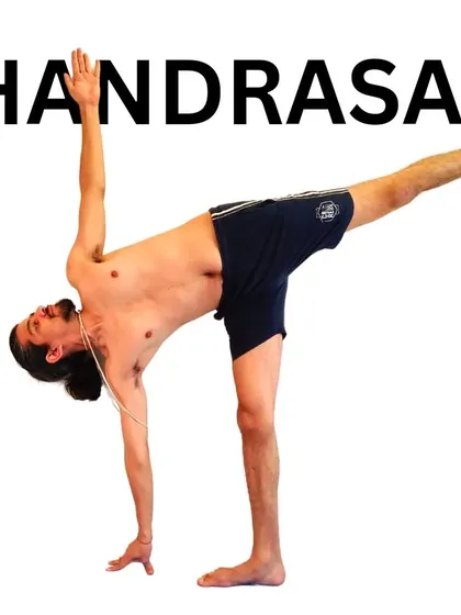 Ardha Chandrasana, or Half Moon Pose. An advanced balancing pose that stretches and strengthens the entire body.