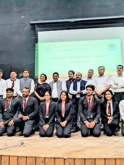 A group photo with the winning teams and fellow judges. Congratulations to all the participants for their hard work and excellent performance.