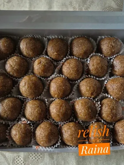 I made these special Anjeer and Dryfruit Laddoos for a toddler. The nuts are sieved to a fine powder, making them safe and healthy for babies.