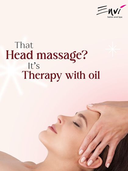 That head massage? It's therapy with oil. We focus on scalp health as the foundation for beautiful hair, and our massages are designed to stimulate and soothe.