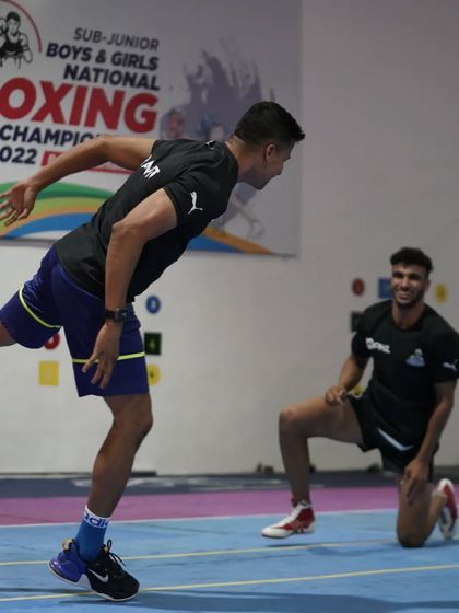 The cheapest raider in the Pro Kabaddi League. A bit of fun on the mat with the players.