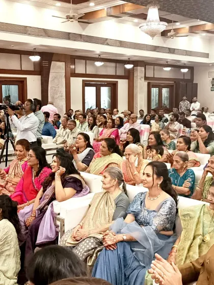 A packed hall for Viral and Dr. Saloni's engagement. My team of musicians and I ensured the event was a beautiful melody of love, traditions, and celebration.