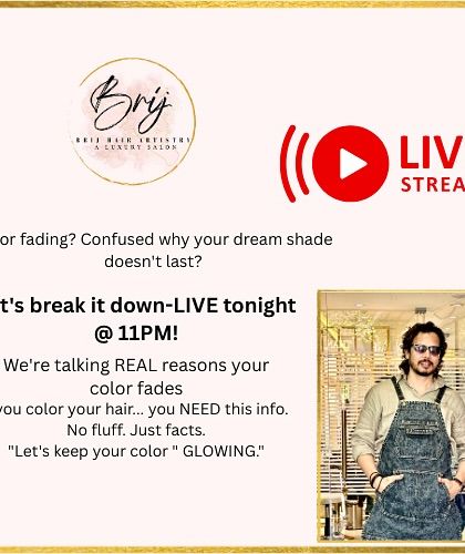 Announcing a live Q&A about why hair color fades. I'm here to give you real reasons and factual information to help your color glow longer.