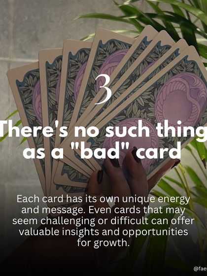 There is no such thing as a "bad" card in tarot. Each card carries its own unique energy and message. Even cards that seem challenging offer valuable insights and opportunities for growth.
