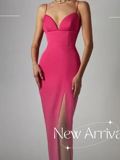 The Candy Pink dress is designed to stand out. The vibrant color and sleek silhouette make it a perfect choice for a birthday party or a special night out.