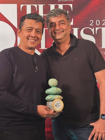 Our partners accepting an award for being on 'The D List' for the third consecutive year. We are grateful for this incredible honor and recognition from the design community.