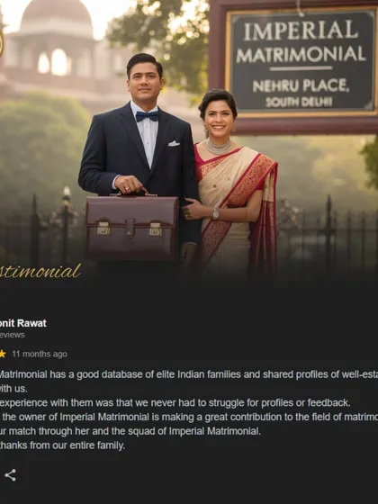 Ronit Rawat commends my good database of elite Indian families and the seamless process. He notes that his family never had to struggle for profiles or feedback, leading to a successful match.