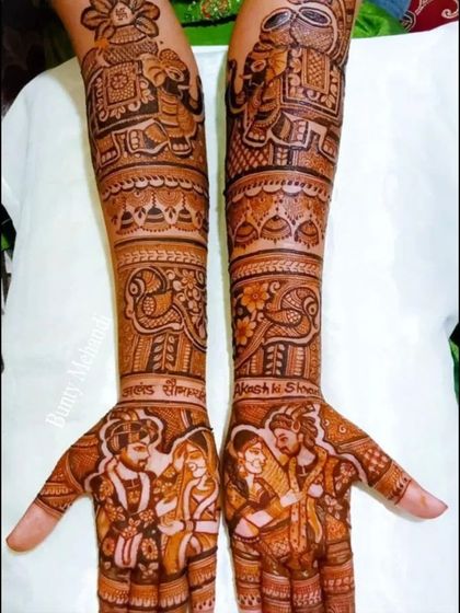 Bunty Rajasthani Mehandi - Bridal Mehendi Personalised Story & Portrait Mehendi photo 25