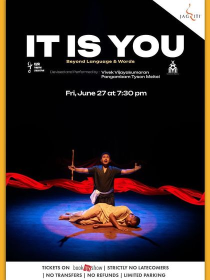 The poster for "IT IS YOU," a powerful performance that communicates a story of human connection beyond language and words, using only movement and expression.