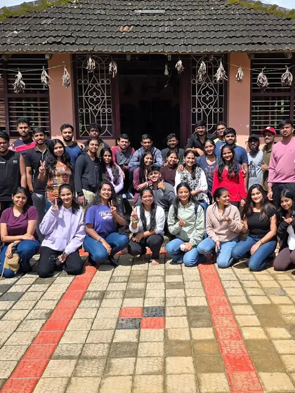 Our trekkers gathered outside a traditional homestay. We partner with local hosts to provide comfortable stays and authentic local food.