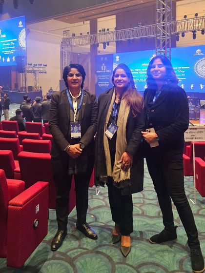 My team and I in the auditorium for the NCW event. It is inspiring to be in a room full of people dedicated to women's empowerment.