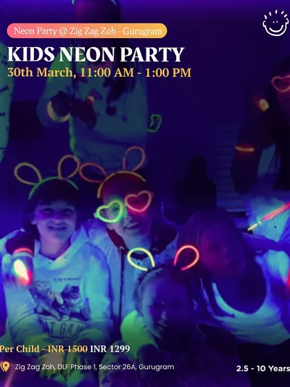 A Kids Neon Party at Zig Zag Zoh! A glow-in-the-dark party is a super fun and unique way for kids to play and dance.