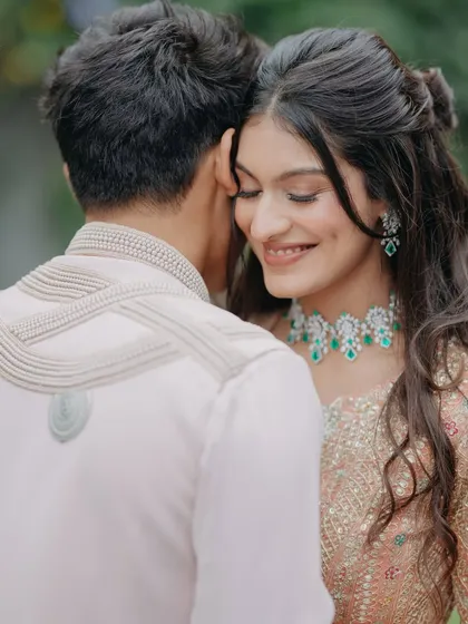 The beauty of a candid moment during a Haldi ceremony. Our focus is on capturing raw, genuine emotion, like this bride's joyful smile. These are the quiet, heartfelt moments that tell the most powerful stories.