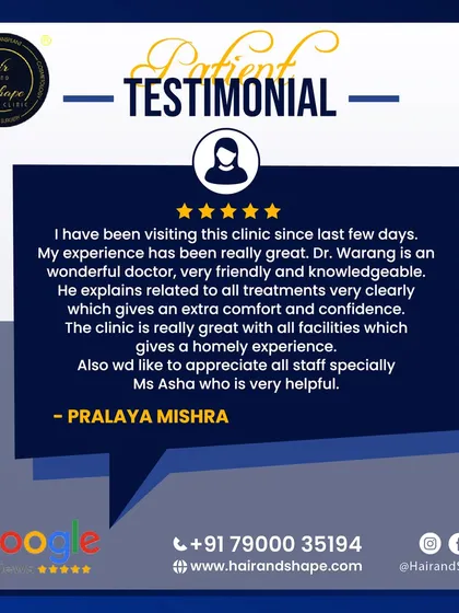 Pralaya highlights our commitment to clear explanations and creating a comfortable, "homely" experience. It's important to me that every patient feels confident and fully informed about their treatment plan.