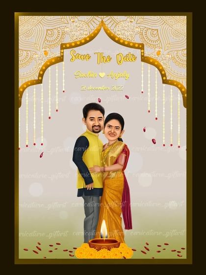 Sreeni - Custom Illustrated Invitations Wedding & Engagement Caricatures photo 12