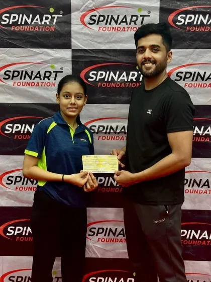 The Spinart Foundation is proud to support Sara Jamsudkar on her journey. We believe in nurturing talent and providing our players with the support they need to chase their goals.