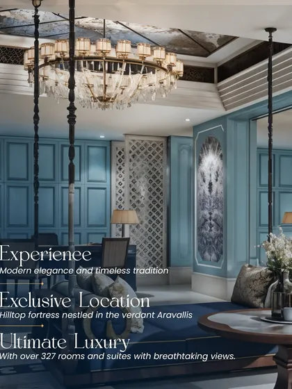 Experience modern elegance and timeless tradition at Fairmont Udaipur. The hotel's stunning interiors and breathtaking views make it an ultimate luxury destination.