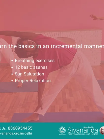 Our beginner's course breaks down the practice into manageable steps. You will learn foundational breathing exercises, the 12 basic asanas, Sun Salutation, and proper relaxation.
