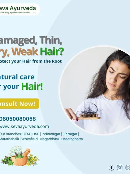 For hair that feels damaged, thin, dry, or weak, we offer natural care that protects and strengthens from the root. Book a consultation with our specialists to understand the cause of your hair concerns and receive a personalized Ayurvedic treatment plan.