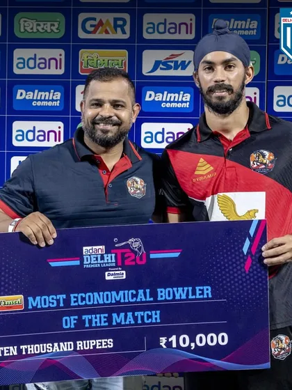 Being awarded the 'Most Economical Bowler of the Match' in the DPL. Smart, disciplined bowling wins T20 matches.