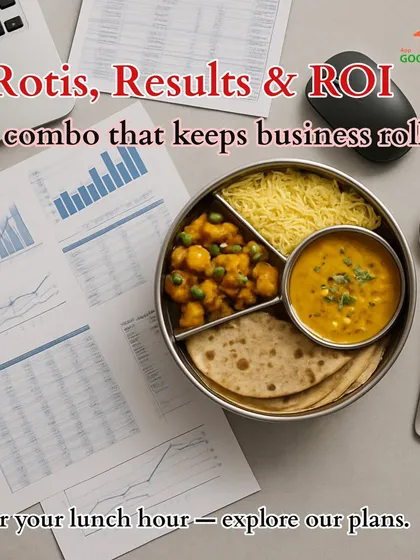 Boost your team's performance with meals that mean business. Our corporate lunch plans are designed for productivity, delivering a balanced and delicious tiffin right to your office.