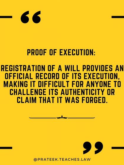 Registration provides an official record of the will's execution, making it very difficult for anyone to later challenge its authenticity or claim it was forged.