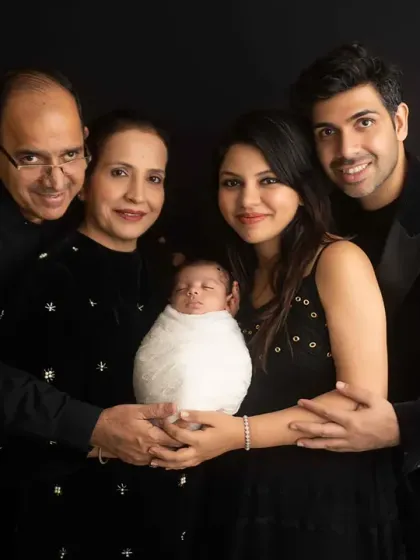 A portrait of generations. I always welcome grandparents to join newborn sessions, as it creates a priceless memory of the whole family welcoming its newest member.