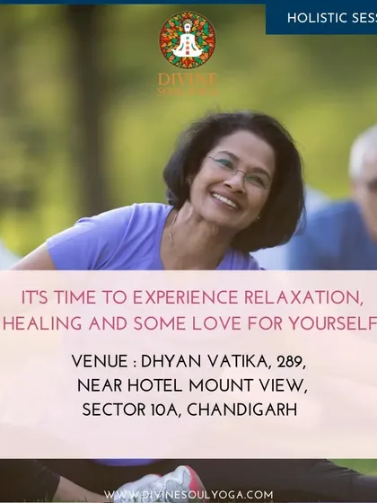 It's time to experience relaxation, healing, and some love for yourself. This image provides the venue details for our Chandigarh workshop, inviting you to our serene space, Dhyan Vatika.