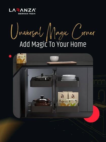 Add a touch of magic to your home with my Universal Magic Corner. It transforms wasted corner space into a seamless and fully accessible storage solution.