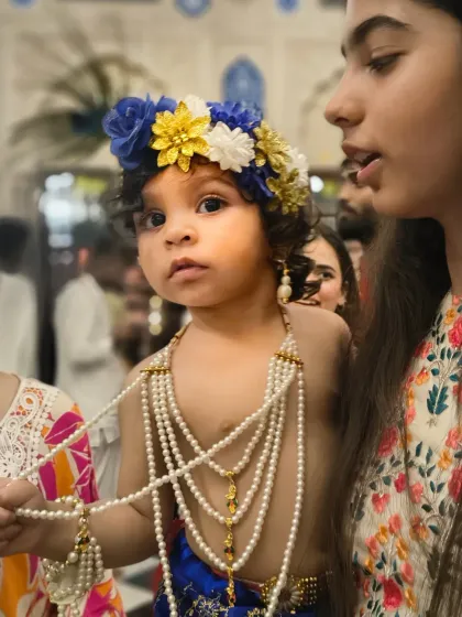 The innocence of a child dressed as Kanhaji for Janmashtami. These are the quiet, heartfelt moments of faith I love to document, capturing the pure emotion that shines through.