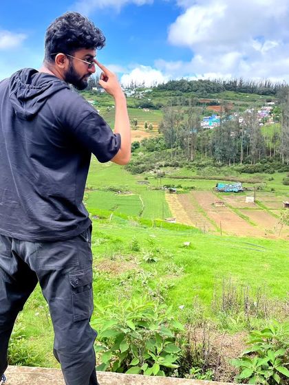 Pointing out the next spot to explore. I'm always planning the next fun part of our adventure.